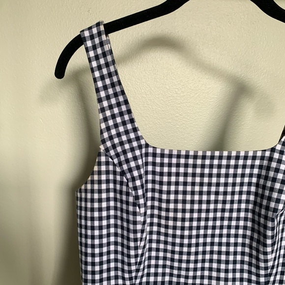 Favorite Daughter The Breakup Dress in Navy Gingham - Picture 6 of 6